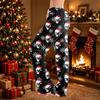 Women's Christmas Print Pants Casual Pants No Pockets
