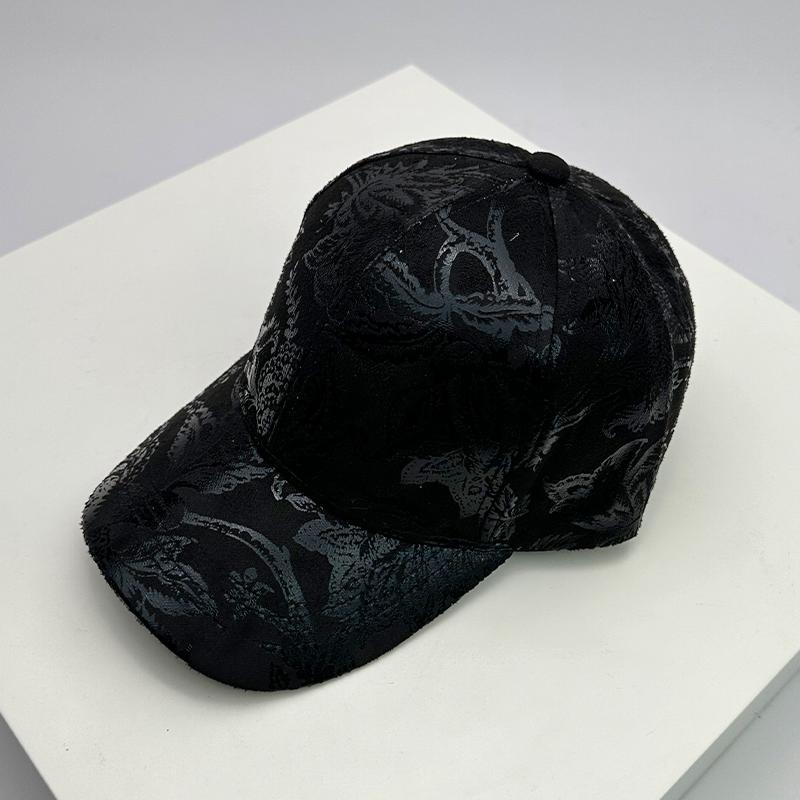 

New Printing Leaf Vegan Leather Versatile Men Women Baseball Hats Cotton Korean Sunshade Fashion Breathable Outdoors Sport Caps 52-60cm