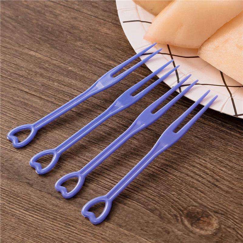 Kashicong Disposable Plastic Fruit Forks