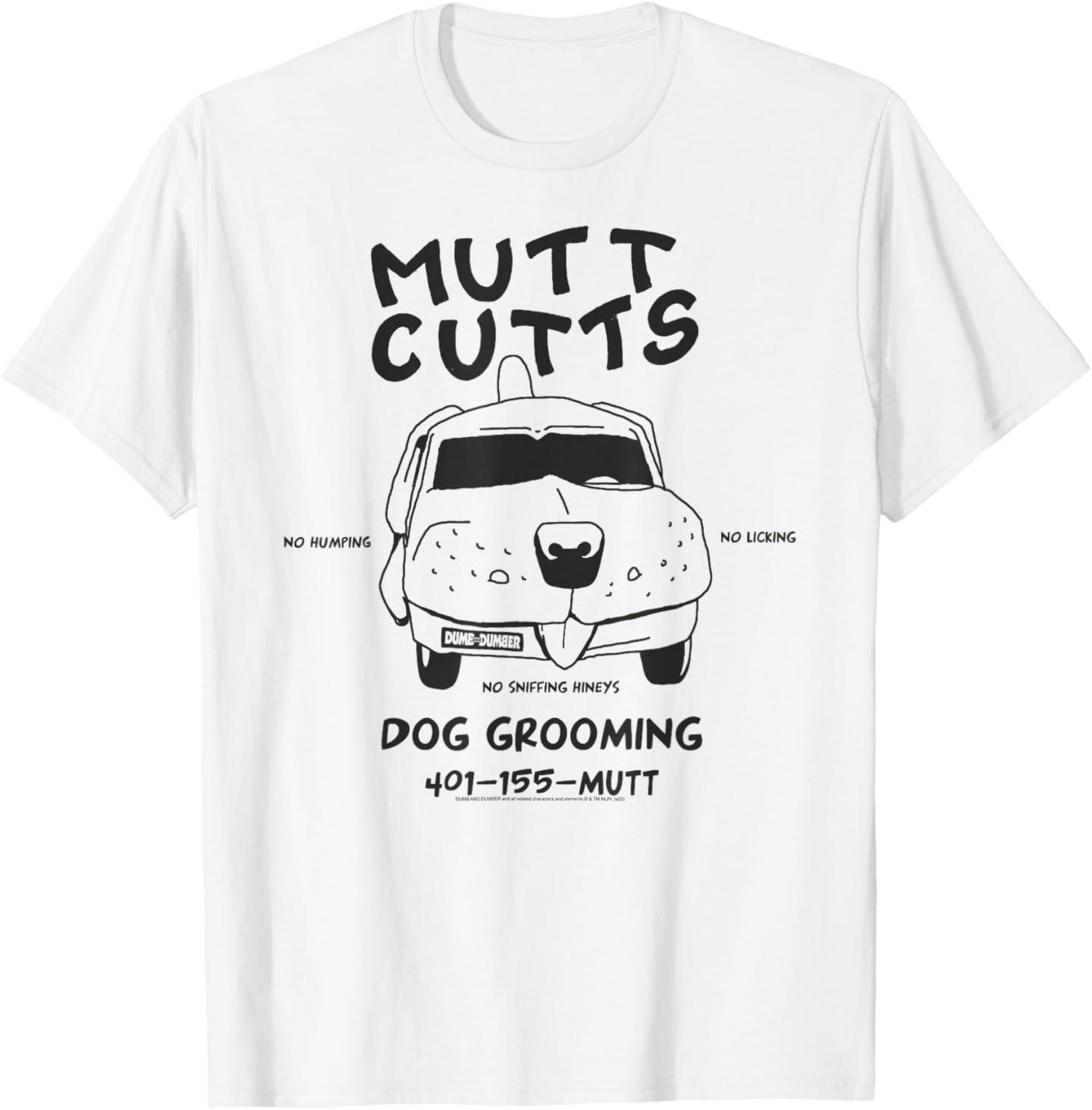 Dumb and Dumber Mutt Cutts Dog Grooming Funny Movie T-Shirt S разноцветный