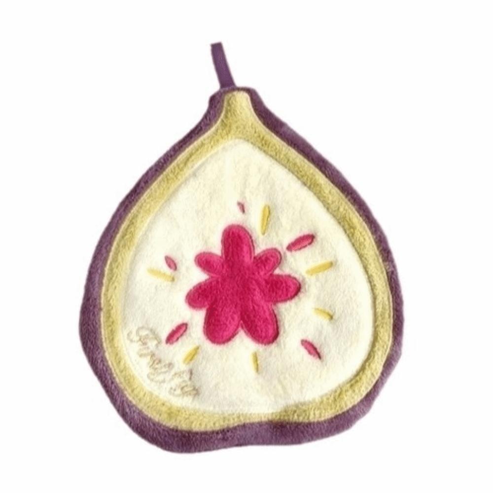 Coral Fleece Fruit Shaped Hand Towel Fast Drying Wipe Cloth Papaya Hanging Towel Children Fig