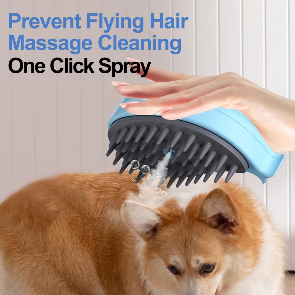 Steam Brush For Shed Cats, Cat Grooming Brush With Steam, Rechargeable Steam Pet Brush For Cats, Steam Cat Brush 3-In-1 To Clean And Remove Loose Hair