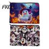 Travel Storage Bag Halloween Bag, with Colorful Cartoon Ghost Print, Durable Canvas Makeup Zipper Large Capacity Lightweight Toiletry Small