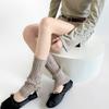 Autumn Winter Special Design Knitted Leg Warmers JK Japanese Style Niche Vertical Stripes Women Long Socks Versatile Leg Covers