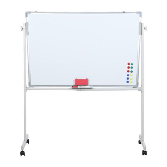 Rolling Whiteboard with Stand, Mobile Magnetic Dry Erase Board On Wheels, Adjustable Height