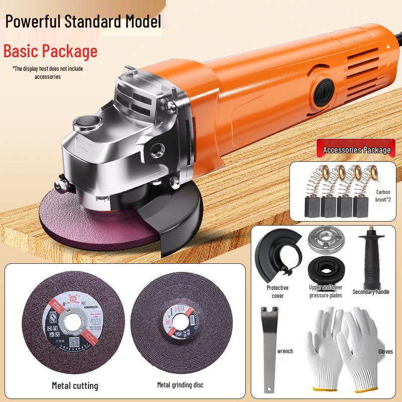 Angle Grinder: Industrial Polisher for Metal Cutting, Rust Removal & Grinding, Household Hand Tool