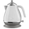 DELONGHI ICONA CAPITALS Kettle - 1.7L - Stainless Steel - Removable and 360° Rotating Base - Anti-limescale Filter - White