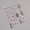 1pcs Butterfly Nail Stickers High Quality Sparkling Shell Light Nail Stickers Nail Art Decal Snakes Design Manicure Tools