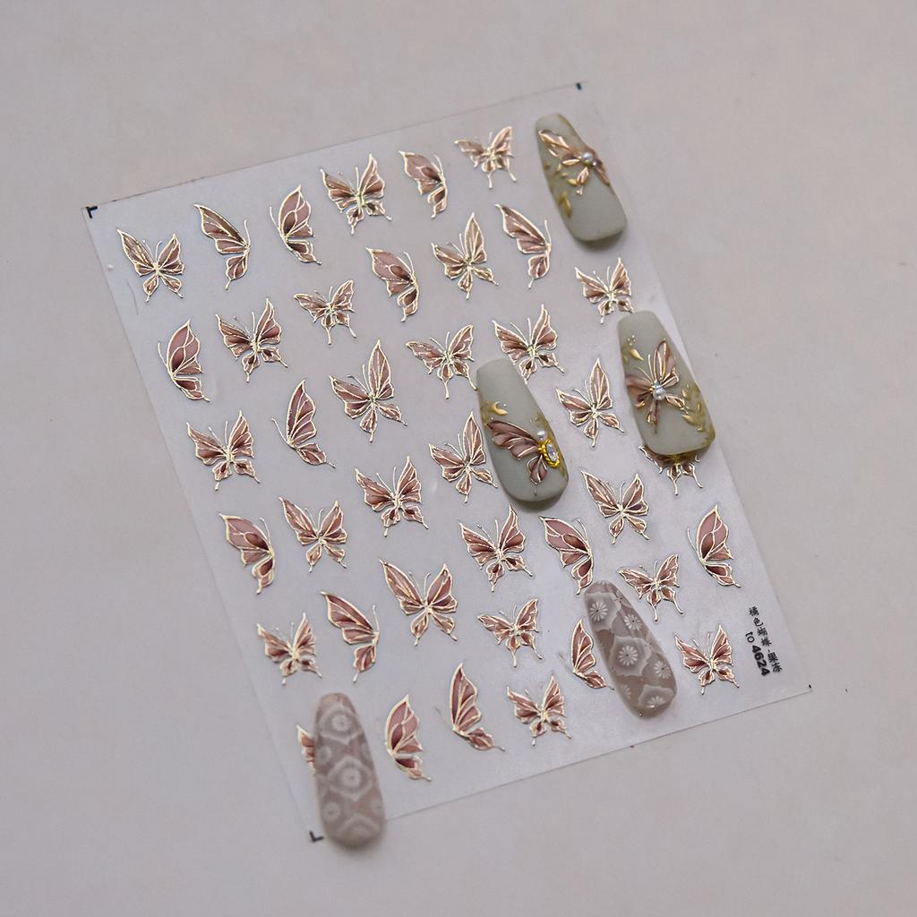 1pcs Butterfly Nail Stickers High Quality Sparkling Shell Light Nail Stickers Nail Art Decal Snakes Design Manicure Tools