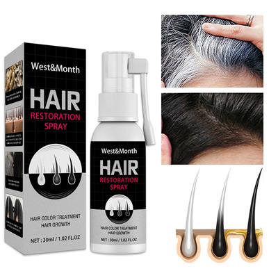 Haarwachstum Schwarzes Reparatur-Spray Serum Produkte zur Behandlung Haarausfall Vorbeugen Weißes Haar Trockenes Frizziges Geschädigtes Ätherisches Öl 30ml