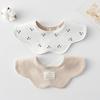 Korean Style A-Type Pure Cotton Double-Sided Baby Bib for 0-2 Years