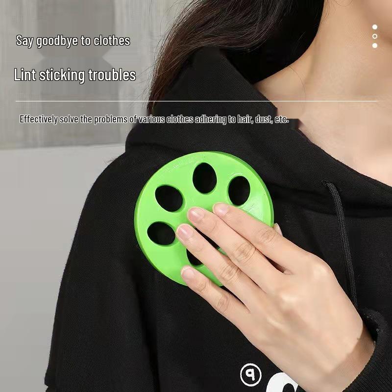 

Silicone Cat Paw Lint & Dust Remover - Double-Sided Hair Removal Roller 14.5g Round Shape Green