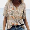 Fashion Woman Blouse 2024 Butterfly Print Short Sleeve Tees Tops Summer Casual Women's T Shirt Oversized Female Y2k Clotheing