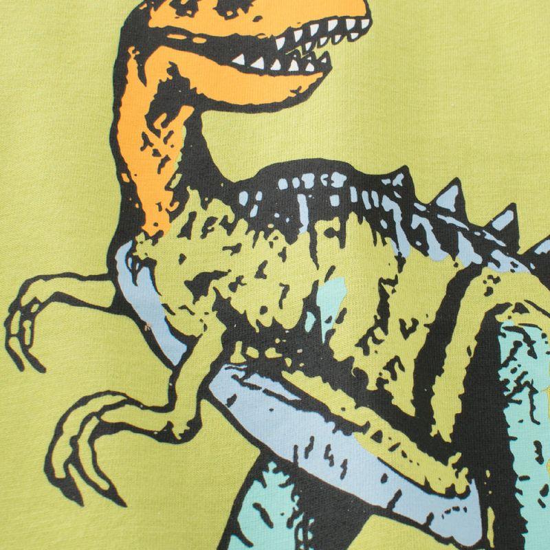 27Kids Kidsren's Clothing Kidsren's Short-Sleeved T-Shirt Summer Boys' Cartoon Dinosaur Tops Baby Pure Cotton Half-Sleeved Clothes