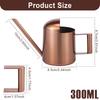 500ML Plants Watering Pot Stainless Steel Long Nozzle Watering Can Portable Vintage Small Watering Can for Office Potted Plants