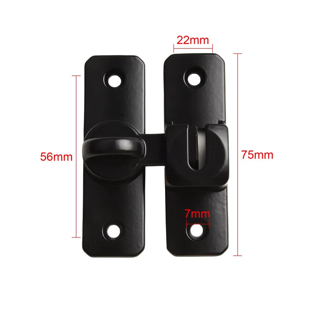 Robust Zinc Alloy Sliding Door Lock 90/180 Degree Design for Home Safety Suitable for Various Doors and Drawers