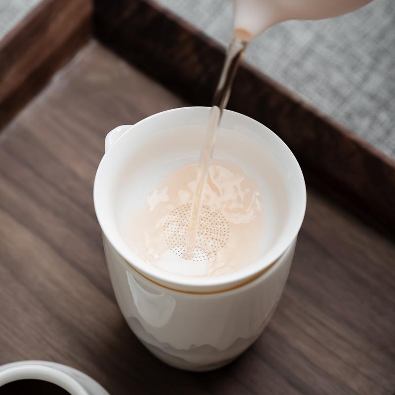 Talgjade Kung Fu teset tillbehör tehav tefördelare tefilter tefilter vit