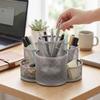 Mesh Rotating Pen Holder Multi Grid Mesh Desk Organizer Rotatable Cosmetic Container Desk Tidy