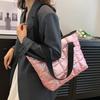 Yogodlns Winter New Tote Bag For Women Space Cotton Handbag Large Capacity Shoulder Bag Fashion Cloth Bag Travel Big Down Bag