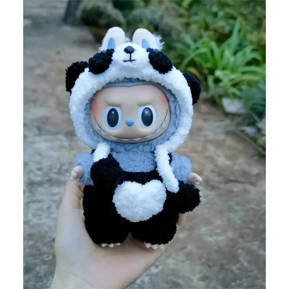 New 17cm Labubu Inventory Cute Fashion Clothing Accessories Labubu Headband Scarf Decoration Bubble Doll Clothing Birthday Gift