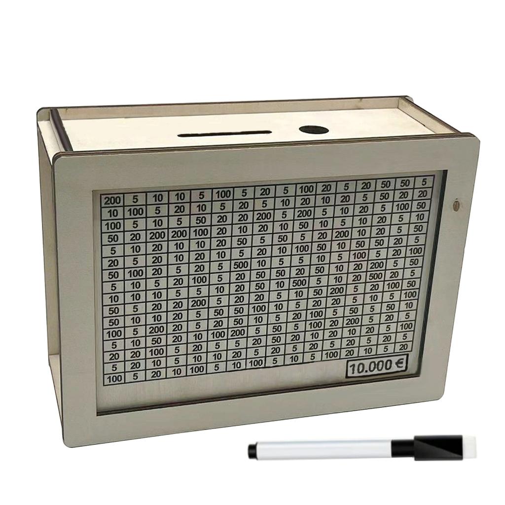 Sparverhalten inspirieren mit wiederverwendbarer Spardose Holzsparschweine Haushaltsdekoration für Schule Büro Schlafzimmer Wohnheim