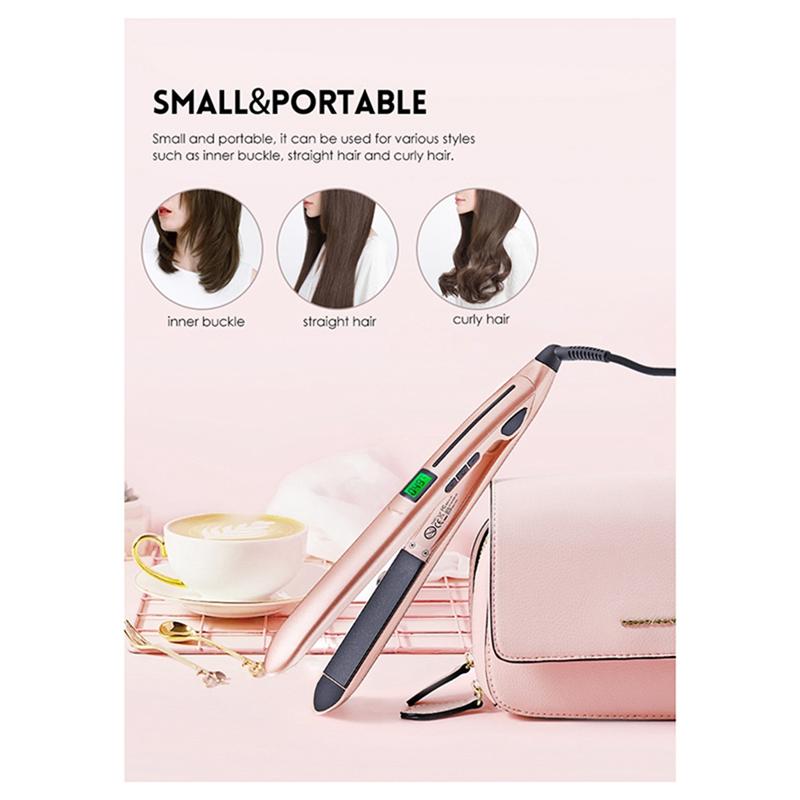 2-In-1 Hair Straightener Flat Iron Hair Curling Irons Plates Heat Professional Hair Iron For Ptc Hair Iron