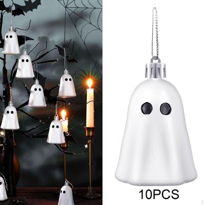 10 Pieces Halloween Ghost Hanging Decoration Plastic Multipurpose Decorative Party Accessory White