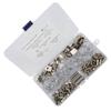 160pcs 6 Styles RV Shelf Pins Kit Nickel Shelf Support Pegs Cylindrical Pins Holder L Shaped Bracket