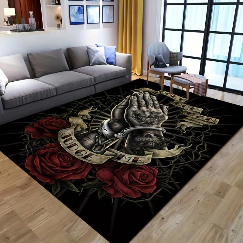 

Only Gods Can Judge Me Tattoo Hands Doormat, Machine Washable Non-Slip Rug for Indoor Outdoor Multi-Room Decor 40x60cm