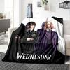 1pc Addams Family Wednesday5 Blanket, Gift, for Men and Women, Soft Blanket, Good for Sofa Bed Couch Travel, Lightweight Flannel Blanket
