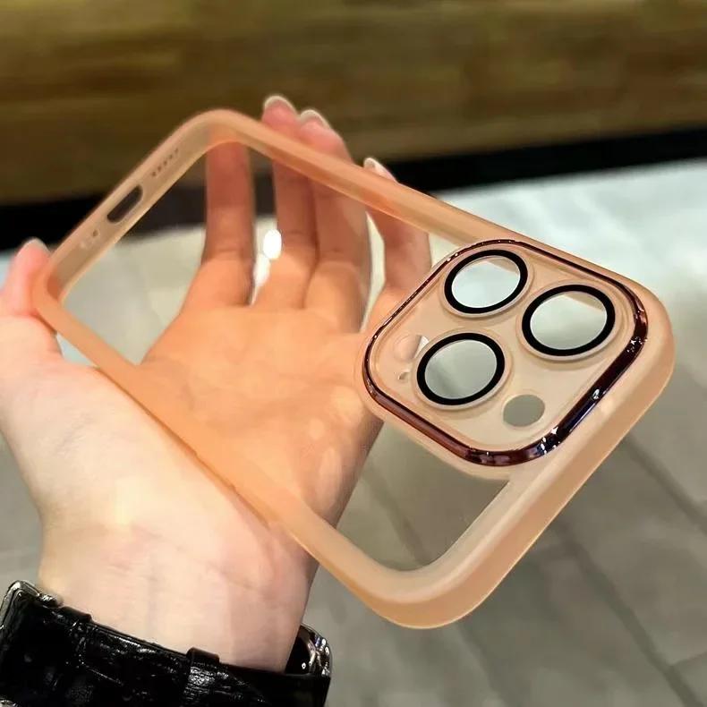 Luxury Soft Transparent Case For IPhone 16 14 13 12 11 15 Pro Max X Xs Max XR Plus SE   Shockproof Silicone Bumpe Cover
