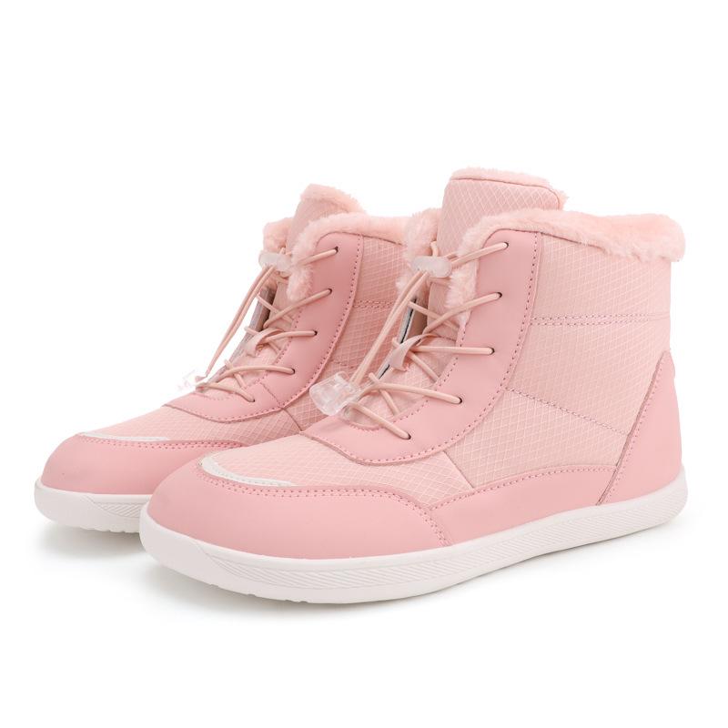 Winter Unisex Kids' Korean-Style Snow Boots: Versatile, Thickened, Velvet-Lined, Warm, Waterproof, and Wear-Resistant.