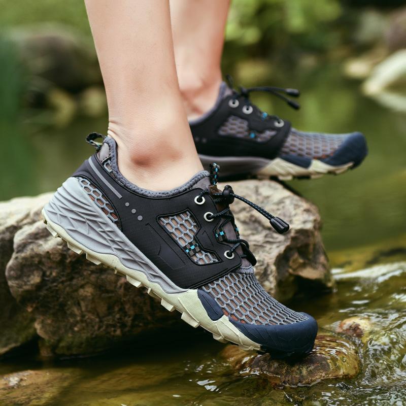Summer Mesh Shoes New Plus Size Men's Breathable Casual Tennis Shoes Sports Outdoor Climbing Boots Mesh Surface Shoes