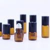 50PCS 1ml 2ml 3ml 5ml 10ml  Thin Glass Roll On Bottle Oil Vials with Roller Metal /Glass Ball Sample Test Essential