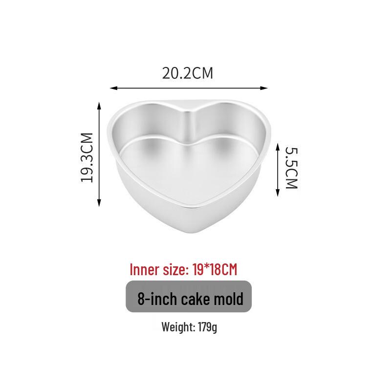MDNG 8-inch Heart-shaped Removable Bottom Cake Mold
