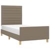Vidaxl Struttura Letto Senza Materasso Taupe 90X190 Cm Tessuto