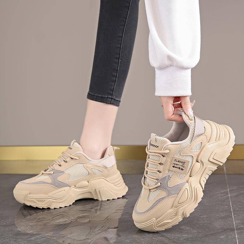 Fashion Womens Shoes Fashion Trend Breathable Mesh Sneakers Women Comfortable Soft Bottom Casual Platform Shoes