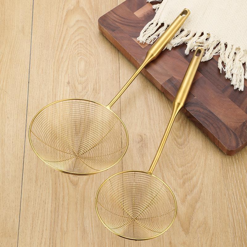 Stainless Steel Skimmer Solid Spider Strainer Ladle Stainless Steel Kitchen Utensil Tool Fry Strainer Utensil