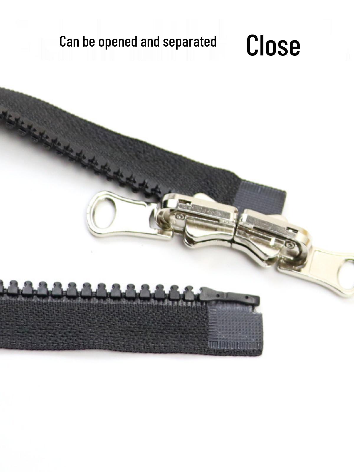 

Dual-Head, Double-Sided Detachable Resin Zipper - 1.2m, 1.5m, 2m Sizes Available Zipper Head 1 piece