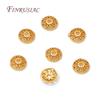 18K Gold Plated Bead End Caps For Jewelry Making,Spacer Bead Caps DIY Accessories,Round Bead Caps For Bracelets Making Findings