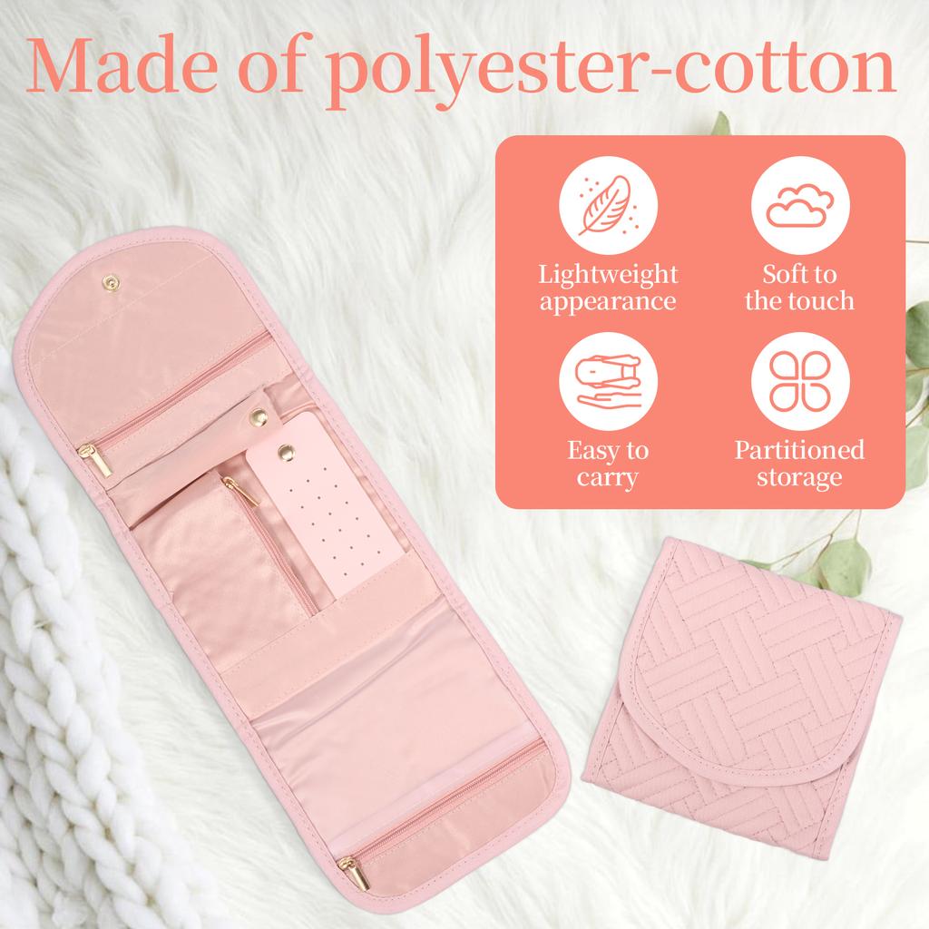 Foldable Travel Jewelry Bag For Necklace Earrings Rings Jewelry Case Organizer Bracelet Mini Storage Accessory