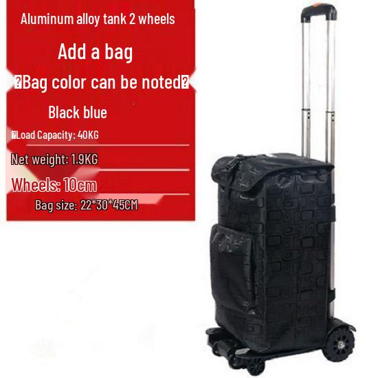 Portable Folding Trolley Cart for Package Pickup and Shopping, In Stock