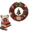 3D Fabric Poke Wreath Diy Kit, Christmas Wreath Diy Kit For Adults,3D Fabric Poke Art Craft Kit,Holiday Wreath Making Kit