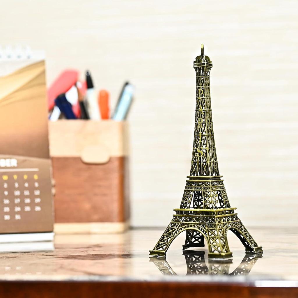 Eiffelturm Ausstellungsstück - Atemberaubende französische Dekoration | 15cm Metallskulptur für Reiseliebhaber & Heimdekoration