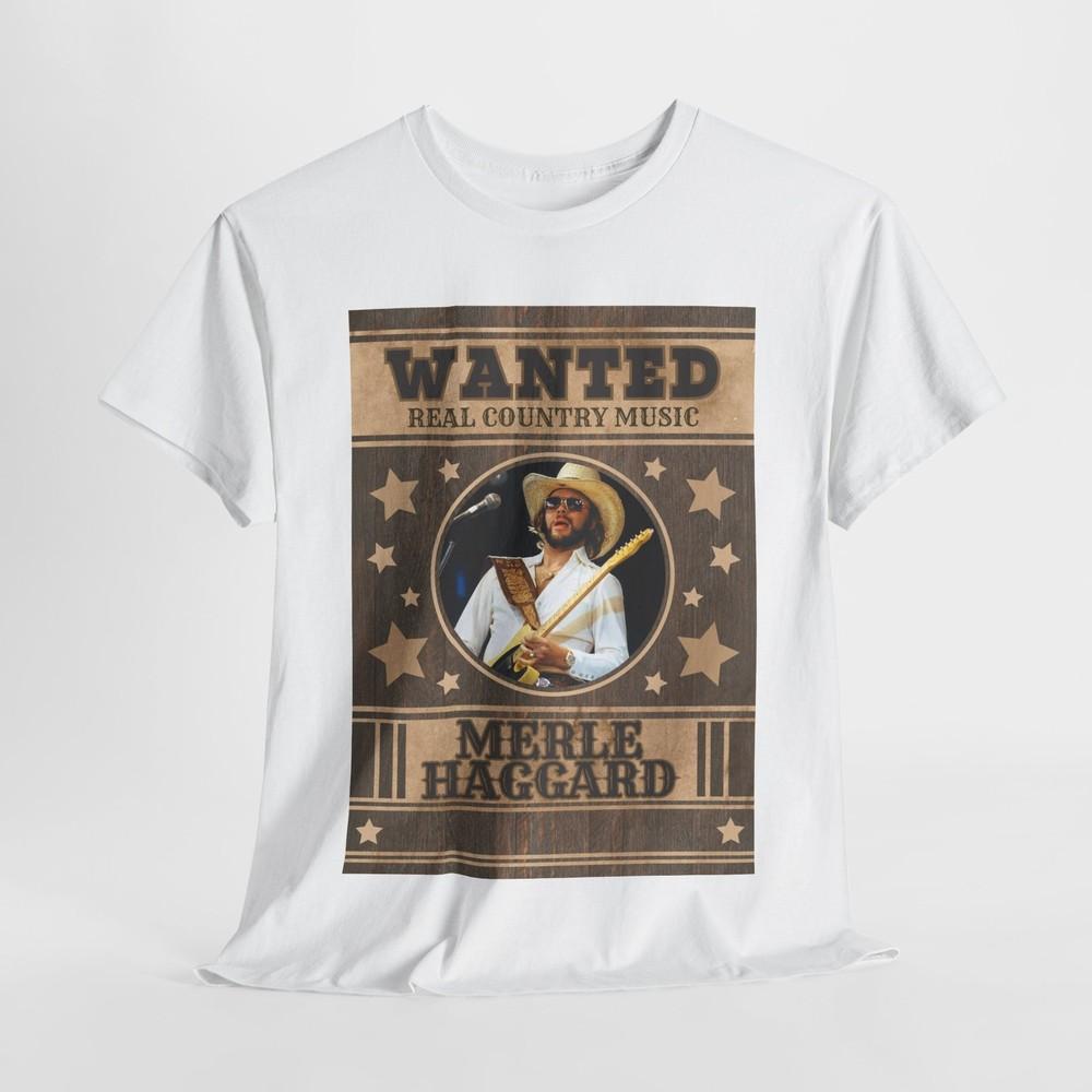 Merle Haggard Country Music Star Fan Concert Shirt Unisex Heavy Cotton Tee Unisex T-Shirt XXXL