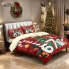 3pcs Merry Christmas 67 element printed coreless duvet cover set, multi size bedroom bedding holiday decoration machine washable