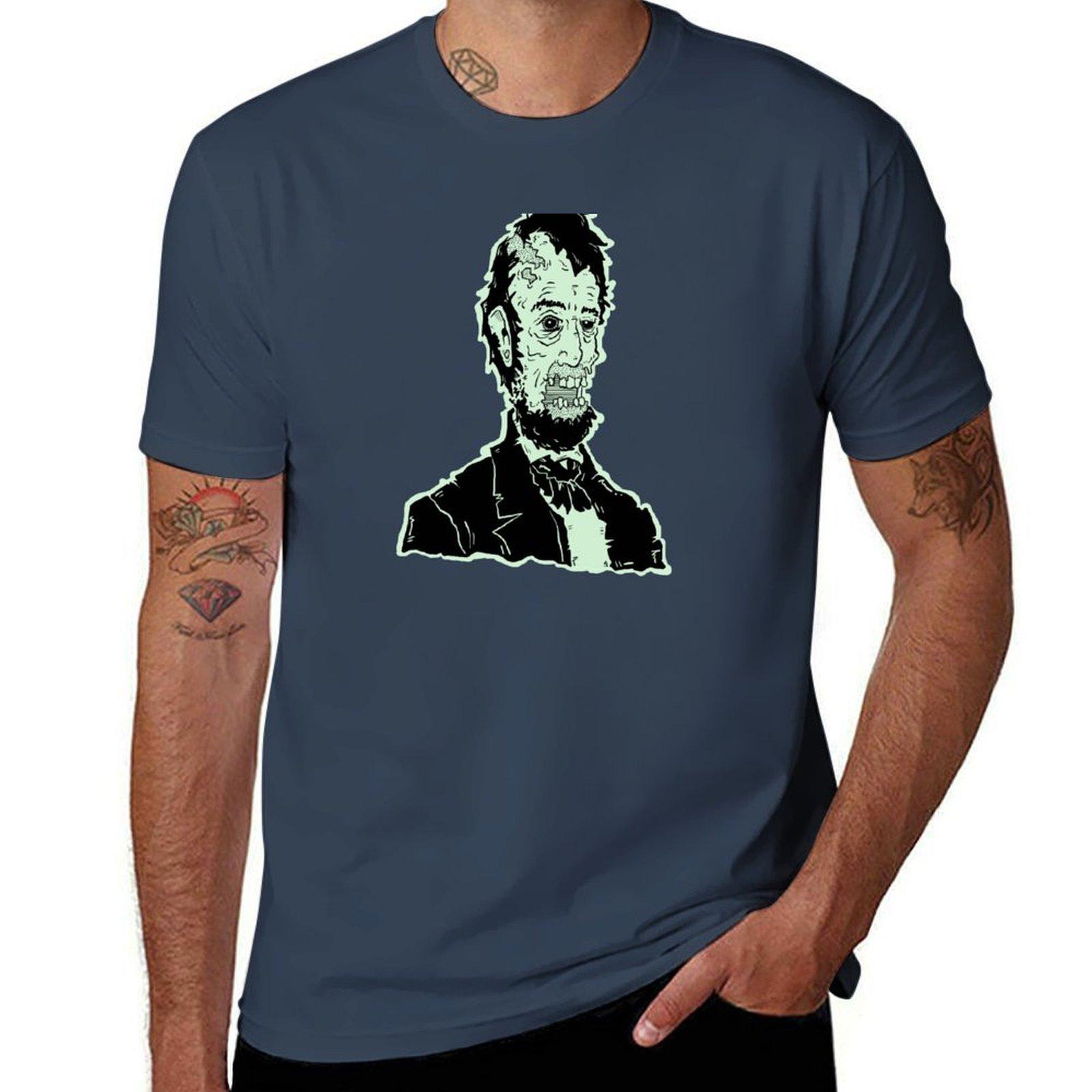 Zombie Lincoln Tshirt Comfortable Daily Wear Tee S