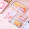 Laser Transparent Kosmetiktasche Damen DIY Klar Make-up Stifte Aufbewahrung Organizer Reise Toilettenartikel Waschtasche Hülle Niedliche Geldbörsen Tasche