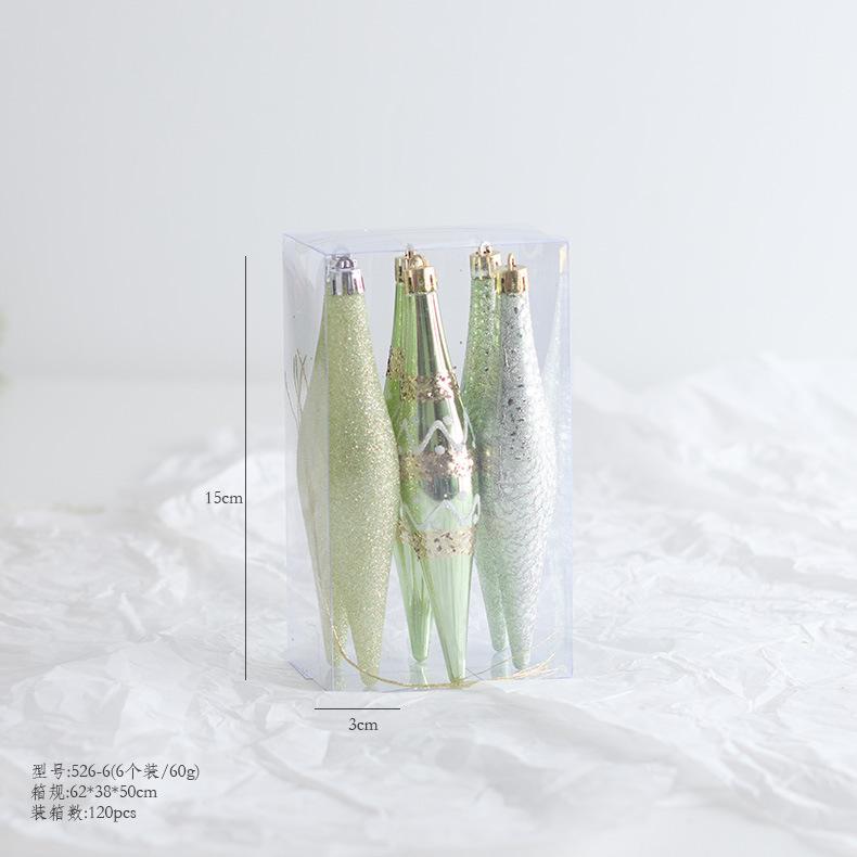 6/8/10cm Green Christmas Ball Ornaments Set, Unique Shapes Shatterproof Hanging Decor for Xmas Tree Home Party, Family Children
