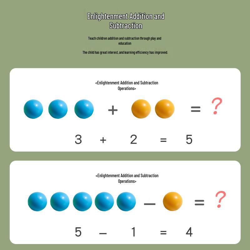 Colorful Plastic Counting Balls for Primary School Math and Statistics